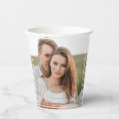 カップルモダンコラージュ写真と家族ミニマルギフト 紙コップ (正面)