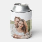 カップルモダンコラージュ写真と家族ミニマルギフト 缶クーラー (缶正面)