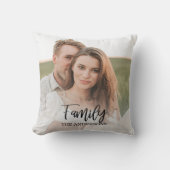 カップルモダンコラージュ写真と素敵な家族の贈り物 クッション (正面)