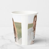 カップルモダンコラージュ写真と素敵な家族の贈り物 紙コップ (右)