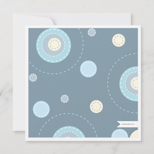 カップルモダンツインボーイ赤ちゃんシャワー招待状 招待状 (裏面)