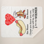 カップルモダンバンスとウィナー愛好家のカスタム シェルパブランケット (正面(横))