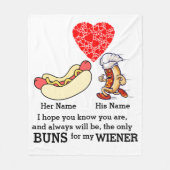 カップルモダンバンスとウィナー愛好家のカスタム フリースブランケット (正面)