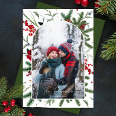 カップルモダンフォトホリデーエレガントアーチカード シーズンカード