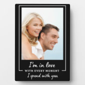 カップルモダンフォトラブ引用文白黒 フォトプラーク (正面)