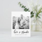 カップルモダンフォトラブ&スク感謝していリット ポストカード (スタンド正面)