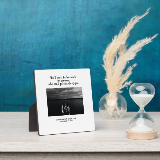 カップルモダンラヴパーソナライズされた引用文 フォトプラーク (インサイチュ)