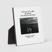 カップルモダンラヴパーソナライズされた引用文 フォトプラーク (正面)