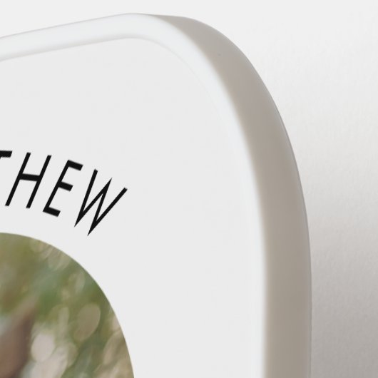 カップルモダン写真をより良く一緒にカスタム ピックルボールラケット (左詳細)