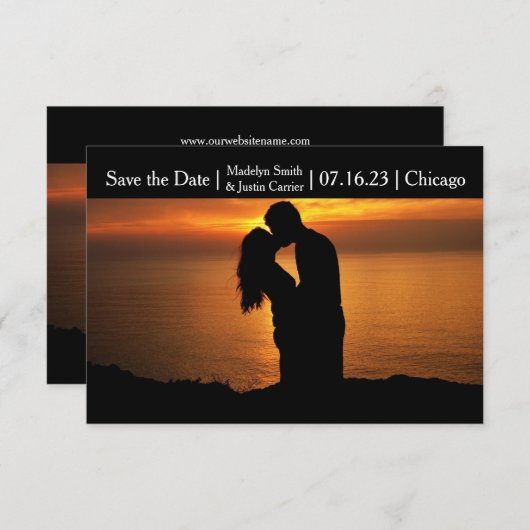 カップルモダン写真 – 3x5日付を保存 セーブザデート (正面/裏面)