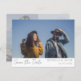 カップルモダン写真Save the Date 結婚's 案内ポストカード