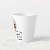 カップルモダン家族の写真と家族の引用文ギフト カフェラテマグ (正面)