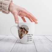 カップルモダン家族の写真と家族の引用文ギフト カフェラテマグ