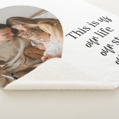 カップルモダン家族の写真と家族の引用文ギフト シェルパブランケット (3/4)