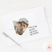 カップルモダン家族の写真と家族の引用文ギフト スクエアシール (封筒)