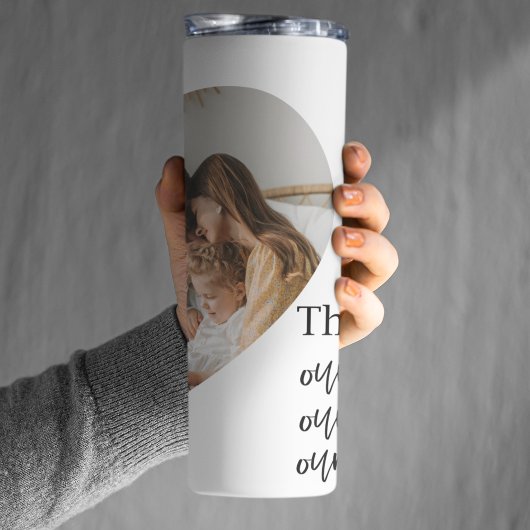 カップルモダン家族の写真と家族の引用文ギフト タンブラー