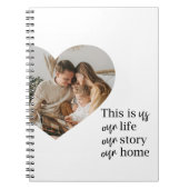 カップルモダン家族の写真と家族の引用文ギフト ノートブック (正面)