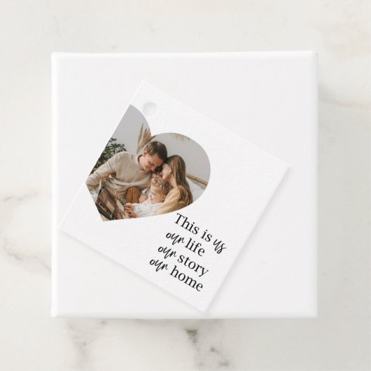 カップルモダン家族の写真と家族の引用文ギフト フェイバータグ (インサイチュ)