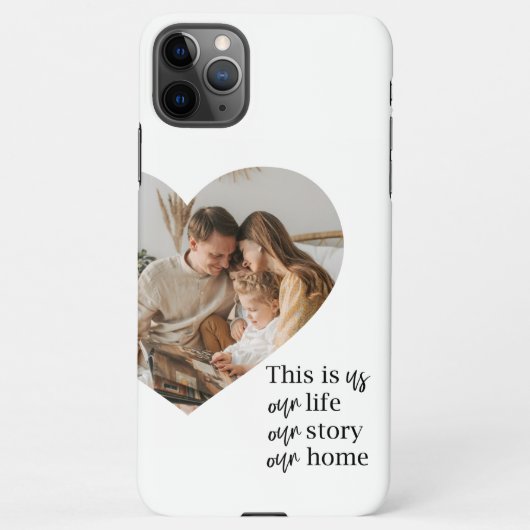 カップルモダン家族の写真と家族の引用文ギフト iPhoneケース (裏面)