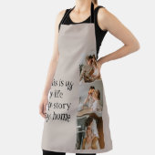 カップルモダン家族の写真と家族の引用文ラブリー エプロン (インサイチュ)