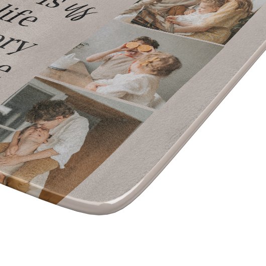 カップルモダン家族の写真と家族の引用文ラブリー カッティングボード (角)