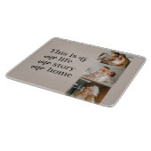 カップルモダン家族の写真と家族の引用文ラブリー カッティングボード (角)
