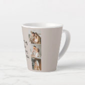 カップルモダン家族の写真と家族の引用文ラブリー カフェラテマグ (右アングル)