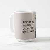 カップルモダン家族の写真と家族の引用文ラブリー コーヒーマグカップ (正面左)