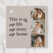 カップルモダン家族の写真と家族の引用文ラブリー フェイバータグ (正面)