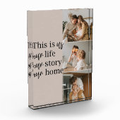 カップルモダン家族の写真と家族の引用文ラブリー フォトブロック (左)