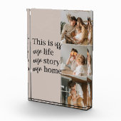 カップルモダン家族の写真と家族の引用文ラブリー フォトブロック (右)