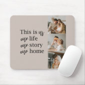 カップルモダン家族の写真と家族の引用文ラブリー マウスパッド (マウス)