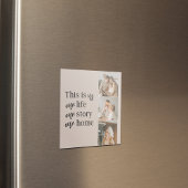 カップルモダン家族の写真と家族の引用文ラブリー マグネット