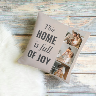 カップルモダン家族の写真と家族の引用文 アウトドアクッション