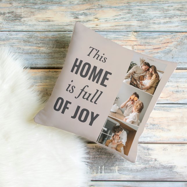 カップルモダン家族の写真と家族の引用文 アウトドアクッション (クリエイターアップロード済み)