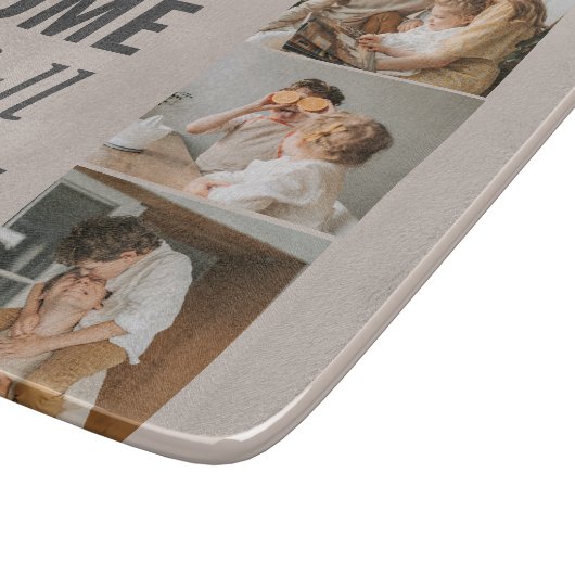 カップルモダン家族の写真と家族の引用文 カッティングボード (角)