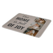 カップルモダン家族の写真と家族の引用文 カッティングボード (角)