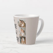 カップルモダン家族の写真と家族の引用文 カフェラテマグ (右アングル)