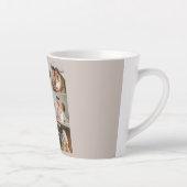 カップルモダン家族の写真と家族の引用文 カフェラテマグ (右)