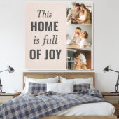 カップルモダン家族の写真と家族の引用文 キャンバスプリント (インサイチュ (寝室))