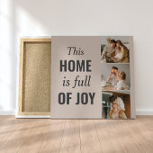 カップルモダン家族の写真と家族の引用文 キャンバスプリント