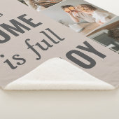 カップルモダン家族の写真と家族の引用文 シェルパブランケット (3/4)