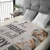 カップルモダン家族の写真と家族の引用文 シェルパブランケット