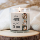 カップルモダン家族の写真と家族の引用文 スクエアシール