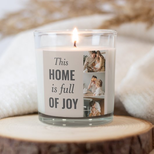 カップルモダン家族の写真と家族の引用文 スクエアシール