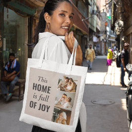 カップルモダン家族の写真と家族の引用文 トートバッグ