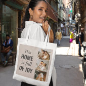 カップルモダン家族の写真と家族の引用文 トートバッグ