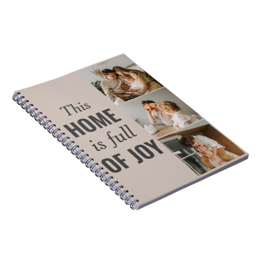 カップルモダン家族の写真と家族の引用文 ノートブック (右側)