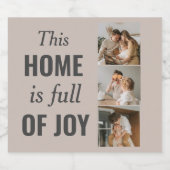 カップルモダン家族の写真と家族の引用文 ビールラベル (シングルラベル)