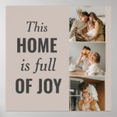 カップルモダン家族の写真と家族の引用文 ポスター (正面)